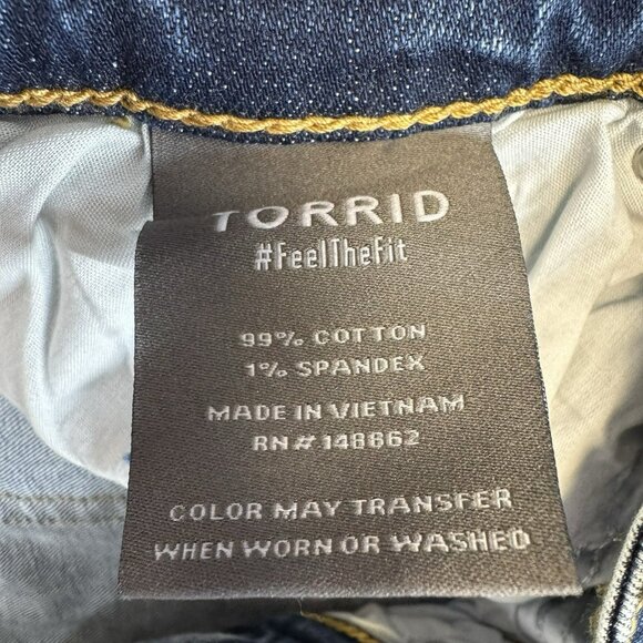 Torrid Jeans Perfect Wide Leg Vintage Stretch Denim Womens Plus Size 16 Tall NWT - Picture 6 of 6